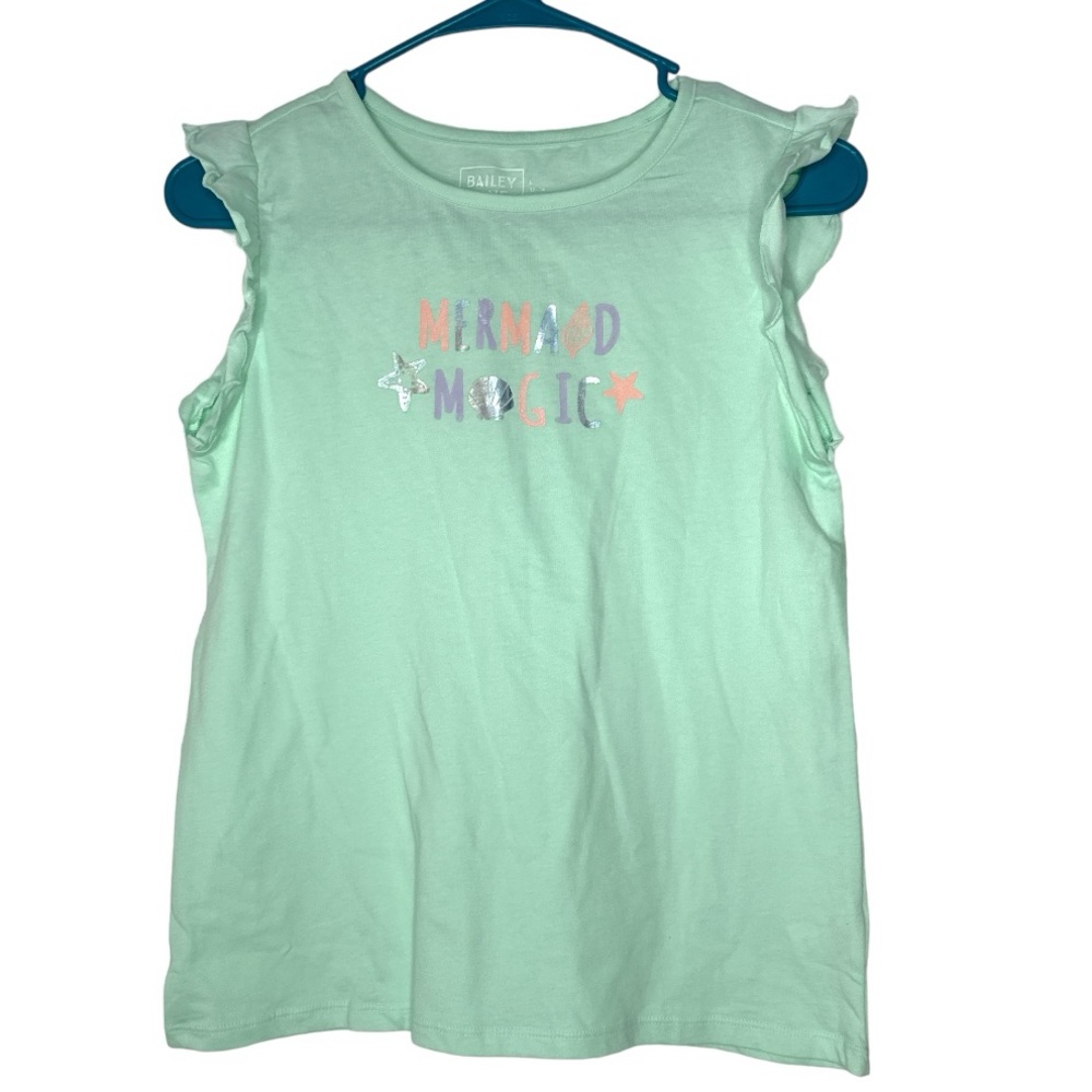 Bailey Lane Ruffle Sleeve Mermaid Magic Top